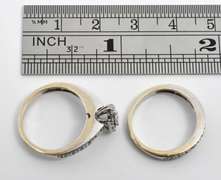 Contemporary Pear Shaped Diamond Wedding Set