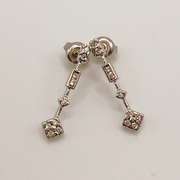 14kt White Gold & Diamond Earrings