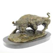 American Buffalo Bull Bronze Sculpture