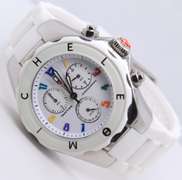 Michele Tahitian Jellybean Chronograph Quartz White Watch