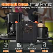 Home Outdoor 2000W Portable Solar Power Generator Emergency Power Station