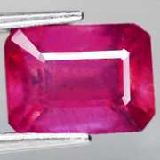 Top pink 2.48ct emerald cut Ruby