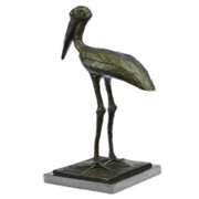 Stork Exotic Bird Bronze Sculpture