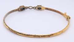 Vintage Sterling Silver Gemstone Bangle