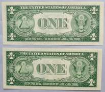 2 Consecutive Gem CU $1 1935 E Star Silver Certificates