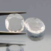 Flat cut 7.29ct UNHEATED diamond white Topaz pair