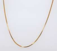 Vintage Sterling Silver Italian Box Chain Necklace
