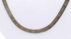 Vintage Sterling Silver Signed Herringbone Necklace