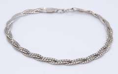 Vintage Sterling Silver Braided Bracelet