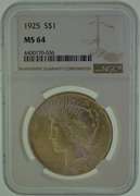 1925 Silver Dollar NGC MS64
