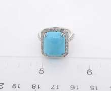 Ravishing Turquoise and Diamond Ring