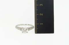 14K White Gold 1.50 Ctw Classic Diamond Cathedral Engagement Ring