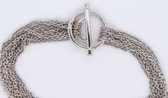 Sterling Silvre Heart Shaped Bracelet with Multi Strands