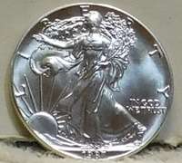 1987 Unc Silver Eagle GEM early date