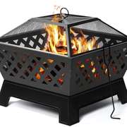 26 Inch Fire Pits Large Wood Burning Square Firepit