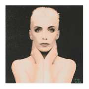 Ringo Daniel Funes (Protege of Andy Warhol's Apprentice, Steve Kaufman), "Annie Lennox" One-of-a-Kind Hand Pulled Silkscreen on Canvas, Hand Signed with Certificate of Authenticity.