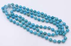 Turquoise Beads Long Necklace