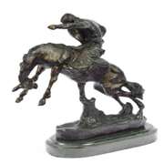 Cowboy With Horse Bronze Sculpture