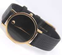 Movado Museum Classic Quartz Black Leather Strap
