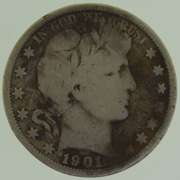 1901 Barber Half Dollar