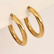 Popular 14k Tubular Hoop Earrings