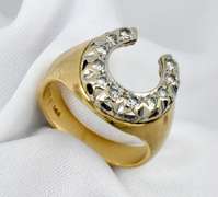 Popular Horseshoe Ring with Diamonds