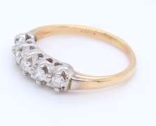 Vintage Yellow Gold Diamond Band