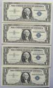 4 CH CU Consecutive 1957 A $1 Silver Certificates