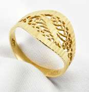 Sparkling Modern Filigree Ring