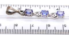 Sterling Silver Tanzanite Tennis Bracelet with Matching Pendant