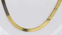 Vintage Italian Sterling Silver Herringbone Necklace
