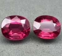 Ravishing 2.8ct violet pink Rhodolite Garnet pair
