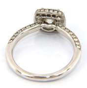 Incredible 18kt White Gold Princess Diamond Halo Engagment Ring