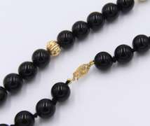 Black Onyx Bead Necklace