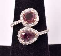 Delightful Sapphire & Diamond Ring, 18KT Rose Gold