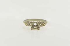 14K White Gold Vintage NOS 1950's 4.5mm Engagement Setting Ring
