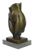 Female Nude Torso Bronze Figurine
