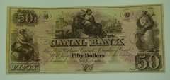 1850's $50 Canal Bank New Orleans