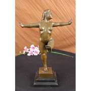 Curvy Nude Woman Bronze Sculpture
