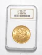MS64 1904 $20.00 Liberty Head Gold Double Eagle - Graded NGC