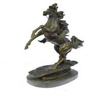 Western Cowboy with Bucking Horse Bronze Sculpture