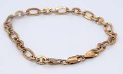 Vintage Italian Sterling Silver oval Link Bracelet