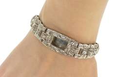 Platinum 1.04 Ctw Art Deco Diamond Watch Case Bracelet