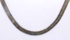 Vintage Sterling Silver Herringbone Necklace