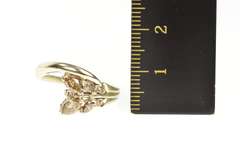 14K Yellow Gold 0.54 Ctw Fancy Brown Diamond Vine Bypass Ring