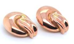 Charming Rose Gold Double Loop Knot Earrings