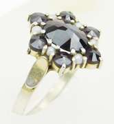 Early French 900 Silver Garnet Ring, Size 6.25