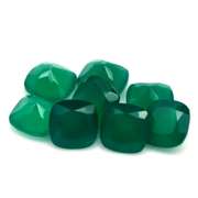 Breath taking 15.33ct grass green Botswana Agate set