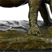 Ancient Endangered Rhinoceros Bronze Sculpture