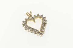 10K Yellow Gold 0.60 Ctw Diamond Classic Heart Love Pendant